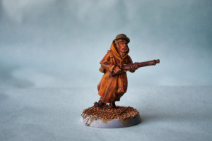 Goumier con colori base dopo la lavatura