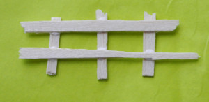 fase d'incollaggio della staccionata