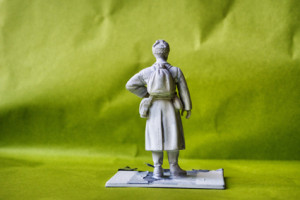 il soldatino dopo la pittura con il primer