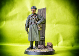 Fante Sovietico WWII,soldatino in resina Verlinden scala 1:72, pittura giallinovagabondo