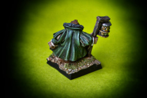 Nano Avventuriero,miniatura metallo 28mm Wargames Foundry,pittura giallinovagabondo