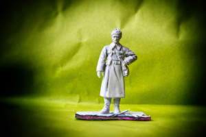 il soldatino dopo la pittura con il primer