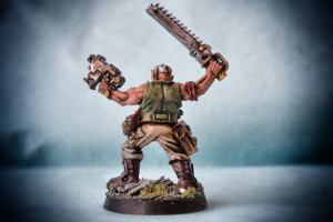 Ufficiale Guardia Imperiale Warhammer 40,000,28mm metallo Games Workshop,pittura giallinovagabondo