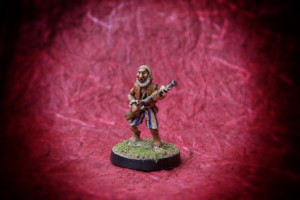 Ben Gunn,miniatura 28 mm metallo Wargames Foundry,pittura giallinovagabondo