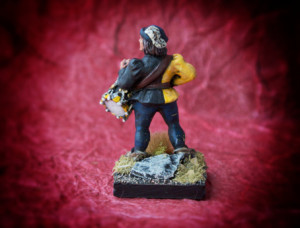 Drummer War of Roses, miniatura metallo 28mm Front Rank, pittura giallinovagabondo