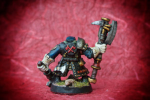 Orc Nobz, miniatura in 28mm metallo Games Workshop, pittura giallinovagabondo