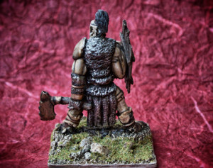 Ogre, miniatura resina scala 28mm, rielaborazione e pittura giallinovagabondo