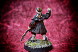 Pew il pirata,miniatura in metallo 28mm Wargames Foundry,pittura giallinovagabondo