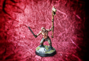 Celt Standard Bearer,miniatura 28mm plastica Warlord Games,pittura giallinovagabondo