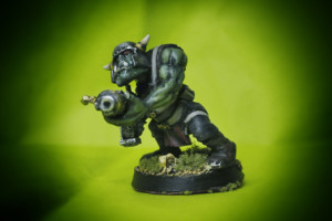 Ork Boyz ,miniatura plastica 28mm Games Workshop,pittura giallinovagabondo