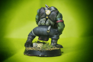 Ork Boyz ,miniatura plastica 28mm Games Workshop,pittura giallinovagabondo