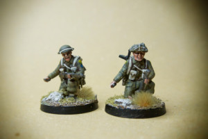 Canadian Infantry, Mortar Team,miniature in plastica 28mm Warlord Games,pittura giallinovagabondo