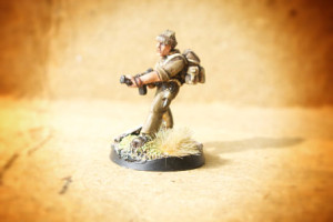 British Commandos,miniatura metallo 28mm Artizan Designs,pittura giallinovagabondo