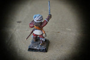 Colonel, Yellow Regiment Swedish Infantry, miniatura plastica 28mm Warlord Games,pittura giallinovagabondo