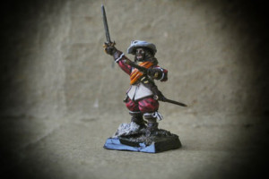 Colonel, Yellow Regiment Swedish Infantry, miniatura plastica 28mm Warlord Games,pittura giallinovagabondo