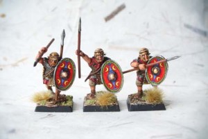 Early Imperial Romans Auxiliaries, miniature 28mm plastica Warlord Games, pittura giallinovagabondo
