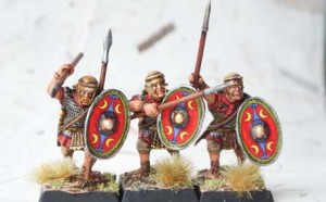Early Imperial Romans Auxiliaries, miniature 28mm plastica Warlord Games, pittura giallinovagabondo