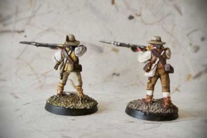Southern Militia AIW, miniature metallo 28 mm Perry Miniatures,pittura Giallinovagabondo