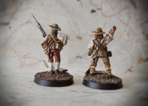 Southern Militia AIW, miniature metallo 28 mm Perry Miniatures,pittura Giallinovagabondo