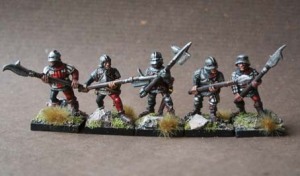 English Billmen War of Roses,miniature Grenadier metallo 28mm,pittura giallinovagabondo
