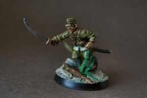 Japanese Officer,miniatura plastica 28mm Warlord Games,pittura giallinovagabondo