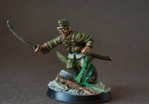 Japanese Officer,miniatura plastica 28mm Warlord Games,pittura giallinovagabondo