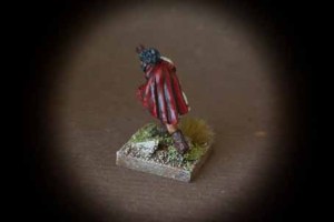 Balearic Slinger, miniatura in metallo 28 mm della Warlord Miniatures,pittura giallinovagabondo
