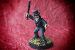 mister Hyde,miniatura 28mm metallo,Wargames Foundry,pittura giallinovagabondo