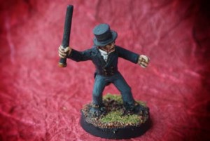 mister Hyde,miniatura 28mm metallo,Wargames Foundry,pittura giallinovagabondo