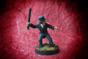 mister Hyde,miniatura 28mm metallo,Wargames Foundry,pittura giallinovagabondo