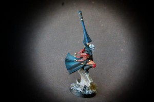 Death Jester degli Arlequins,miniatura in plastica per warhammer 40,000, 28mm Games Workshop,pittura giallinovagabondo