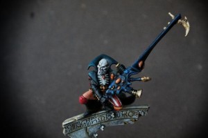Death Jester degli Arlequins,miniatura in plastica per warhammer 40,000, 28mm Games Workshop,pittura giallinovagabondo