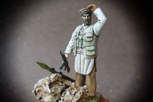 Combattente Talebano,miniatura Verlinden scala 1:35,pittura giallinovagabondo